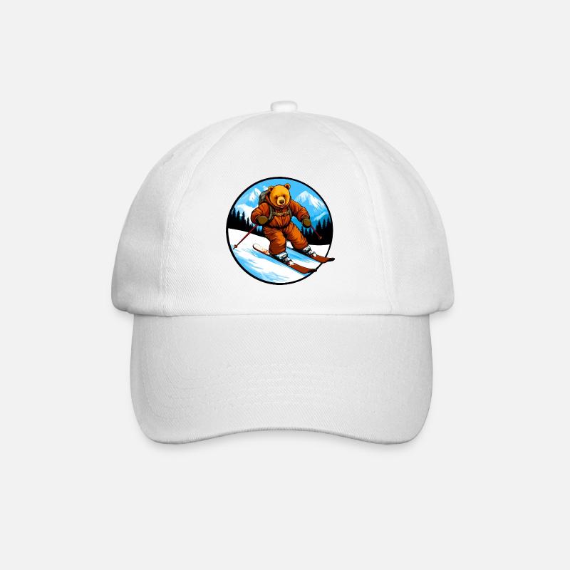 Ski Bär - Baseballkappe - Weiß/Weiß