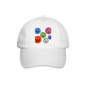 Colorful Smiling Clocks - Baseball Cap - white/white - Front
