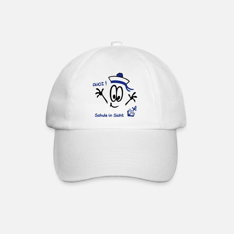 Ahoi Schulstart  - Baseballkappe - Weiß/Weiß