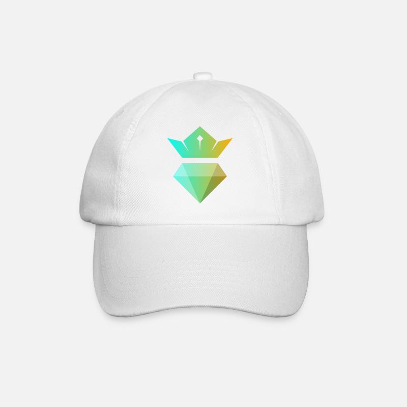 Couronne dégradée sur diamant - Casquette classique - blanc/blanc