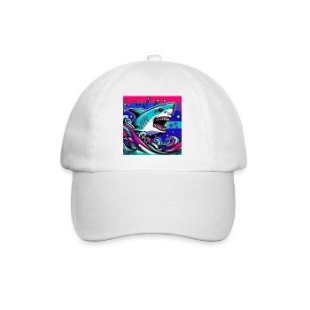 Shark - Baseball Cap - white/white - Front