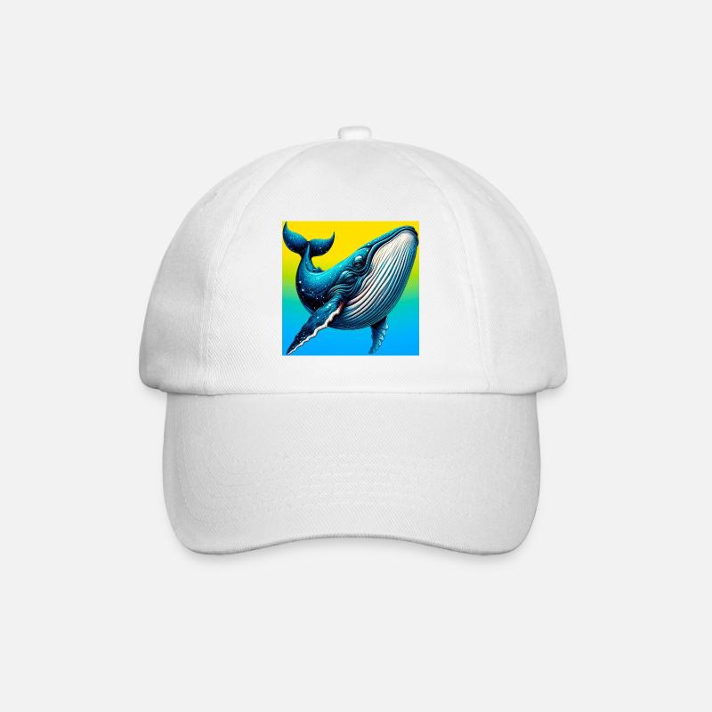 Wal - Baseballkappe - Weiß/Weiß