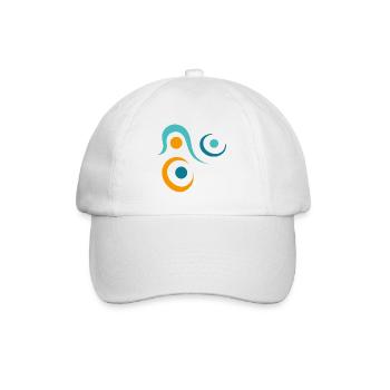 Yoga design_10 - Baseball Cap - white/white - Front