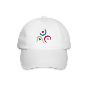 Yoga design_9 - Baseball Cap - white/white - Front