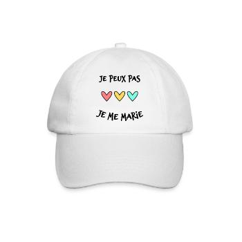 JE PEUX PAS. MARIE. FUTUR MARIE. EVJF. TEAM. TEAM  - Casquette classique - blanc/blanc - Devant