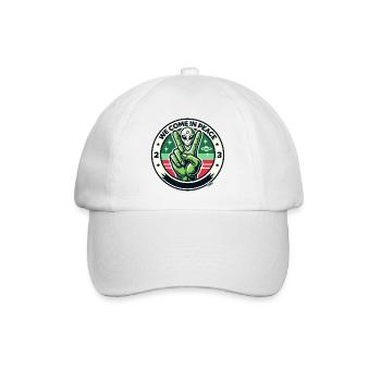 Alien Peace Badge - Baseball Cap - white/white - Front