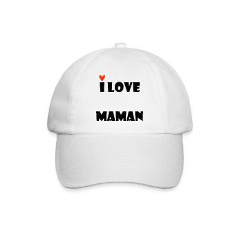 ICH LIEBE MAMA. MAMA. MUTTERTAG. ALLES GUTE ZUM GEBURTSTAG - Baseballkappe - Weiß/Weiß - Vorne