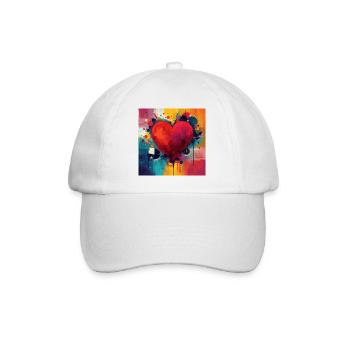 Graffiti au cœur vif - Casquette classique - blanc/blanc - Devant