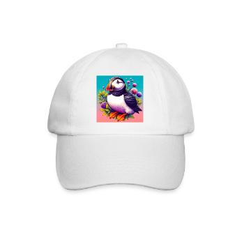 Papageitaucher - Baseballkappe - Weiß/Weiß - Vorne
