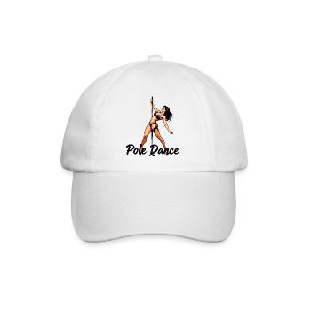 Pole Dance Silhouette – Elegant Pin-Up Art - Baseball Cap - white/white - Front