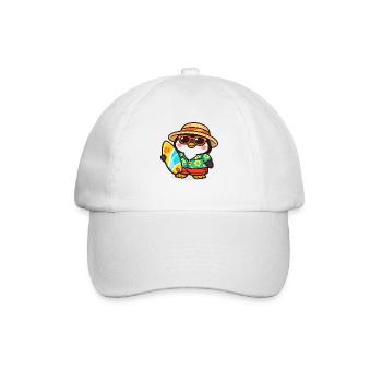 Hawaiianischer Pinguin Surf - Baseballkappe - Weiß/Weiß - Vorne