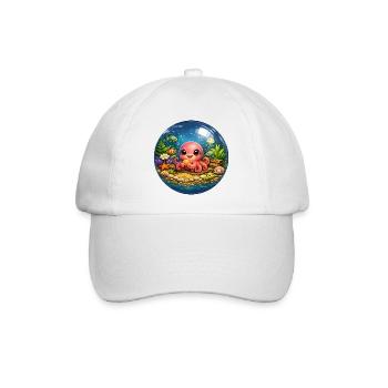 Colorful octopus in bubbles - Baseball Cap - white/white - Front