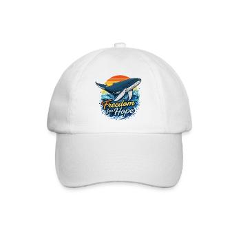 Freedom for Hope - Whale Sundowner - Baseball Cap - white/white - Front