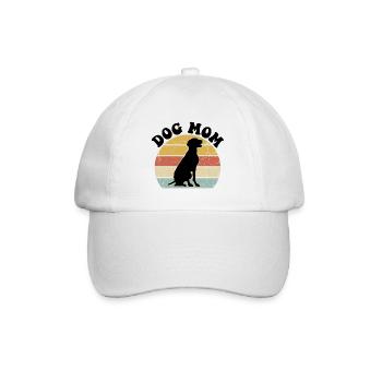 Dog Mom Retro - Baseball Cap - white/white - Front