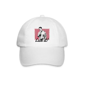 Retro Pop Art: Eiscreme Pose - Baseball Cap - white/white - Front