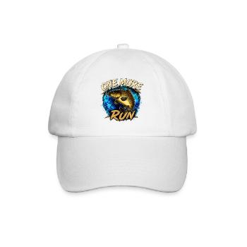 One More Run Carp Fishing Design - Baseball Cap - white/white - Front