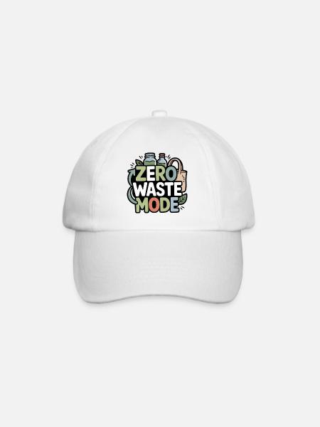 zero-waste-mode - Baseballkappe - Weiß/Weiß