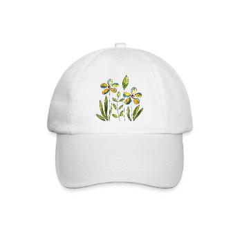 Blumen - Baseballkappe - Weiß/Weiß - Vorne