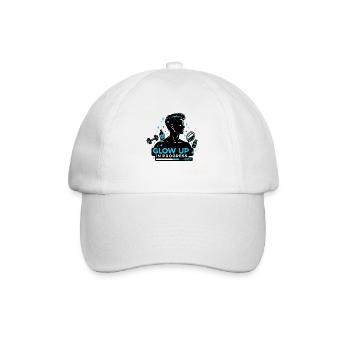 Glow Up Self Optimization Gym Skincare Saying - Baseball Cap - white/white - Front