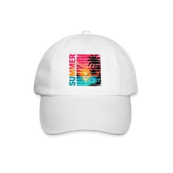 retro summer - Baseball Cap - white/white - Front