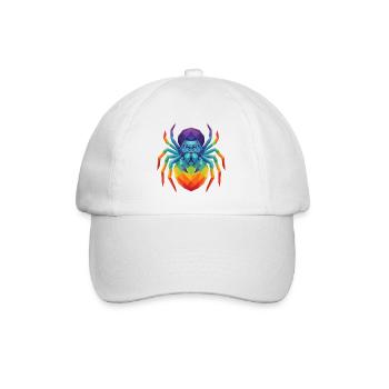 Vibrant Geometric Jumping Spider Pop Art - Baseball Cap - white/white - Front
