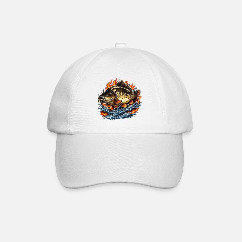 Mirror Carp - Baseball Cap - white/white