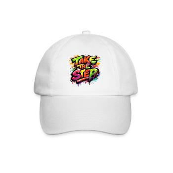 Take_the_Step - Baseball Cap - white/white - Front