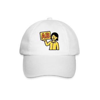 Lehrerin Grundschule ABC Vektor - Baseballkappe - Weiß/Weiß - Vorne