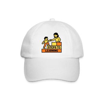 Logo Étapes pour apprendre l’école - Casquette classique - blanc/blanc - Devant