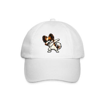 Dabbing Butterfly Dog - Baseball Cap - white/white - Front