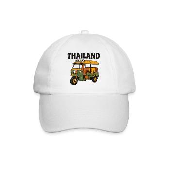 Thailand Tuk Tuk Retro Cartoon - Baseball Cap - white/white - Front