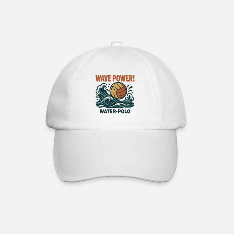 Wave Power Wasserpolo - Baseballkappe - Weiß/Weiß