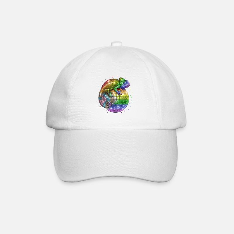 Caméléon sur le drapeau Globo Disco Progress LGBT - Casquette classique - blanc/blanc