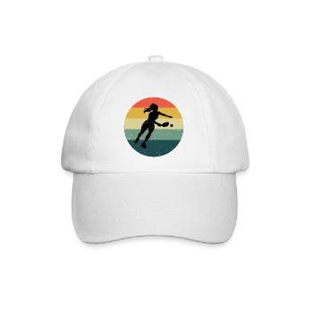 Pickleball Fan Design for Pickleball Player Fans - Baseball Cap - white/white - Front