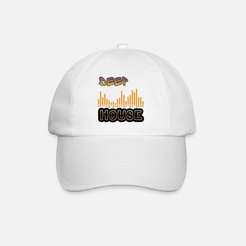 Deep House. - Baseball Cap - white/white