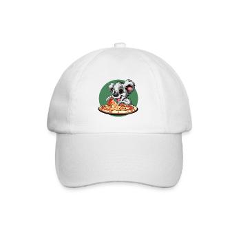 Pizza Dog Cartoon: Cheese Adventure - Baseball Cap - white/white - Front
