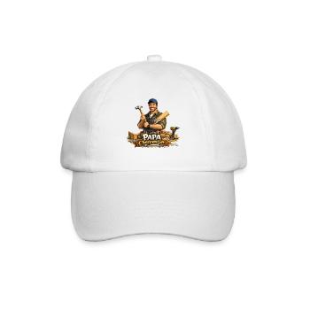 Papa Charpentier Bois et Outils - Casquette classique - blanc/blanc - Devant