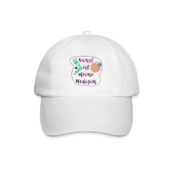 Kunst ist meine Medizin - Baseballkappe - Weiß/Weiß - Vorne