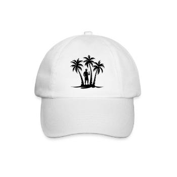 Palmiers pour fête de vacanciers - Casquette classique - blanc/blanc - Devant