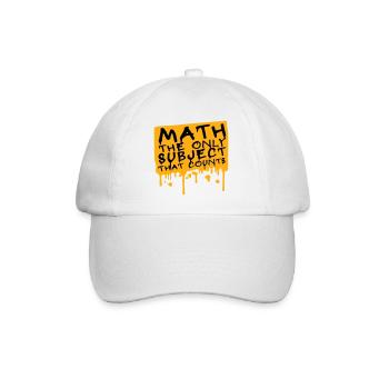 Math The Only Subject That Counts Nerd Mathe Logo - Baseball Cap - white/white - Front