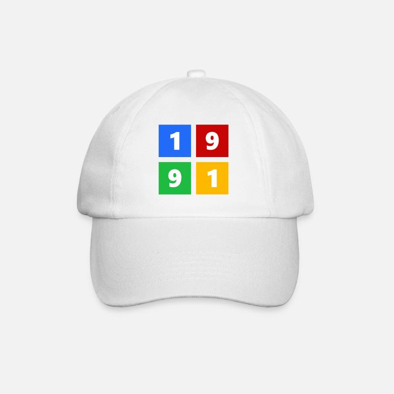 1991 - Baseball Cap - white/white