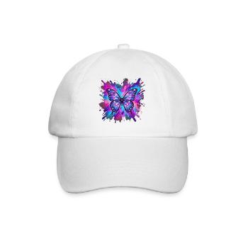 Schmetterling - Baseballkappe - Weiß/Weiß - Vorne
