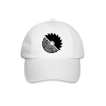 Carpenter Saw Blade Wood Motif - Baseball Cap - white/white - Front