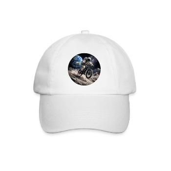 Lunar Bike Astronaut - Baseball Cap - white/white - Front