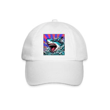 Shark - Baseball Cap - white/white - Front