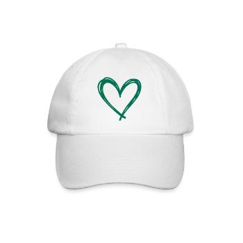 Cœur - Casquette classique - blanc/blanc - Devant