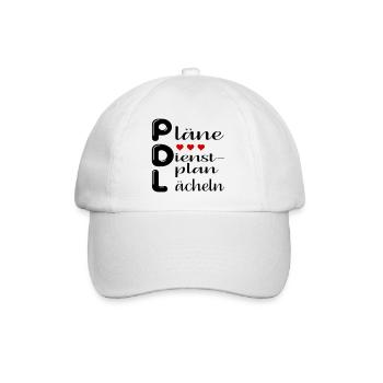 Pflegedienstleitung Pläne - Baseballkappe - Weiß/Weiß - Vorne