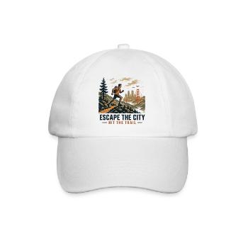 Trail Running - Escape the City. Hit the Trail - Baseball Cap - white/white - Front