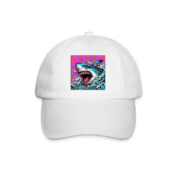 Shark - Baseball Cap - white/white - Front
