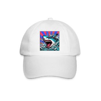 Shark - Baseball Cap - white/white - Front